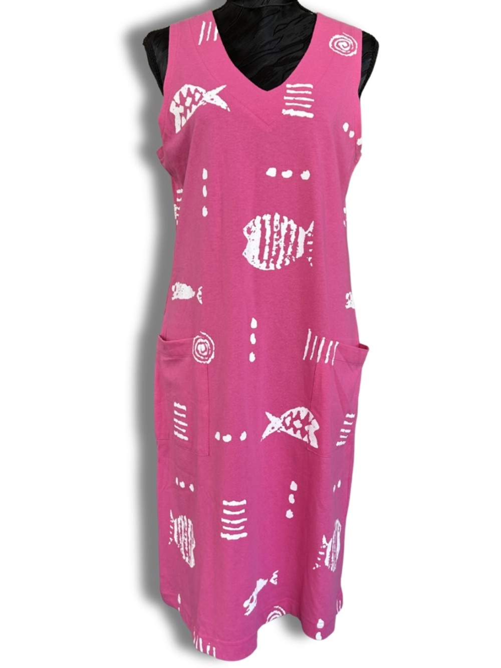 M MAC for VERMONT COUNTRY STORE cotton knit dress. Vacation, resort, beach. Sm